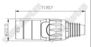 68-400811-01 штекер RJ45 прямой на кабель; 8-конт.