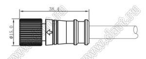 54-100231-05 розетка на кабель; 2-конт.; 5A/60V