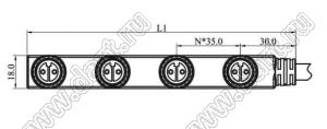 58-200282-07 блок последовательных гнезд на кабель; 7-конт.; 10A/300V