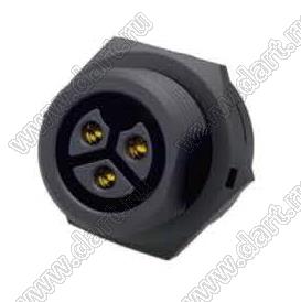 53-201632-01 розетка на панель; 16-конт.; 5A/60V