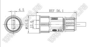 53-500512-01 вилка USB-А на кабель; 5-конт.; 2A/60V