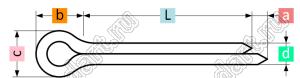 BLSPL-1001200-SS304 шплинт по GB/T 91-2000; d10x120мм; L=120мм
