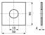 BSQW-180500-40-AISI304 шайба квадратная плоская; сталь нержавеющая AISI 304; сталь нержавеющая