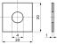 BSQW-040200-10-AISI304 шайба квадратная плоская; сталь нержавеющая AISI 304; сталь нержавеющая