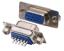 DS1035-15F2-CS (5508-15S-02-CS, DHS-15F) розетка D-SUB "высокой плотности" для пайки на кабель; 15-конт.; гайки сзади
