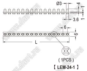 LEM-24-2 cветовод; L=11,5мм; поликарбонат (UL); прозрачный