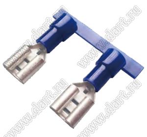 FDD2-250-T/R наконечник кабельный изолированный в ленте на катушке; 1,5...2,5кв.мм; латунь луженая/пластик