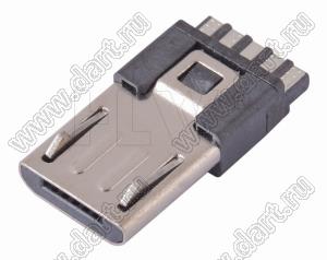 US01-106 (U435-044B-161078) розетка микро USB2.0 на кабель, 5 конт.