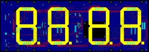 Clock_Dynamic_2025-02-17_gbr плата печатная без компонентов 427x148x1.5 мм