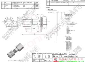 DS1045-01-10004804 (UNC#4-40x4.8+5.2/KLS1-4-40UNC-10.0) комплект крепежа D-SUB: cтойка шестигранная с внутренней и внешней резьбами #4-40, A=4,8мм B=10мм + плоская шайба + шайба Гровера + гайка T=2,0 мм