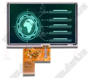 BLKD050C-1A-TP дисплей TFT RGB; 800*480пикс.; актив. обл. 108x64,8мм; 12_00