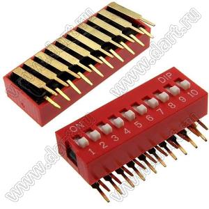 DA-10-R переключатель типа DIP угловой; 10-позиц.