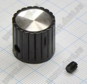 KYZ20-18-4 ручка приборная регулировочная; D=20мм; d отв=4мм; H=18мм; пластик/латунь