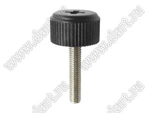 GPE3-8 （B） винт металлический с пластиковой головкой; M3x0.5; поликарбонат PC + пластик ABS (UL); A=8,0мм; черный