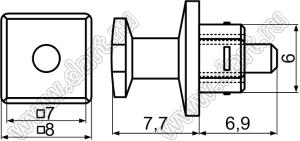 OPC-1 заглушка оптического разъема; пластик ABS (UL)