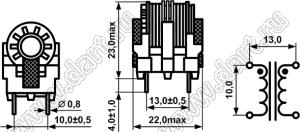 CFS2001-06 фильтр сетевой подавления ЭМП 2x6,8мГн; 0,8А