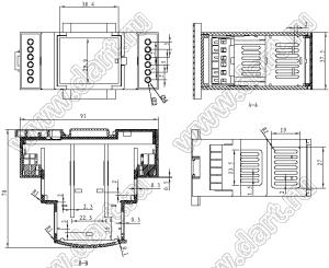 Case 23-95 корпус на DIN-рейку 37.5x91x78 мм