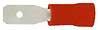 MDD1.25-187(5) наконечник изолированный ножевой (папа), для провода; s=0,5-1,5кв.мм; AWG 22-16; I max=10А; красный; медь луженая/пластик