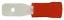 MDD1.25-187(5) наконечник изолированный ножевой (папа), для провода; s=0,5-1,5кв.мм; AWG 22-16; I max=10А; красный; медь луженая/пластик