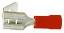 PBDD1.25-250 (MF 1.25) изолированная ножевая клемма (мама) с обратной ножевой клеммой (папа) для провода; s=0,5…1,5кв.мм; I max=10А; красный; латунь луженая/пластик