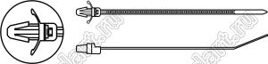 GTP-110MA стяжка кабельная с защелкой в панель; L=110мм; нейлон-66 (UL); натуральный