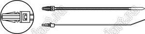 GTP-150I стяжка кабельная с защелкой в панель; L=150мм; нейлон-66 (UL); натуральный