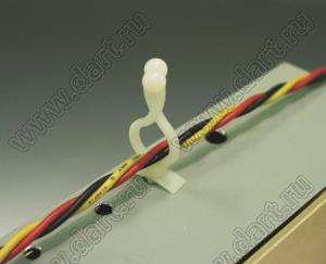 THD-2 зажим кабеля с защелкой в панель; K=17,1мм; L=49,4мм; нейлон-66 (UL); натуральный