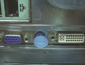 SVDOC-2 заглушка разъёма S-Video; полиэтилен PE; прозрачный синий