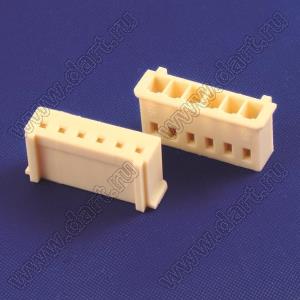 A2510-06Y корпус розетки однорядной на кабель, шаг 2,50 мм, 6 контактов, пластик; шаг 2,50мм; N=06