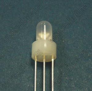 LEDU-9.5 держатель прямой круглого 5-мм трехвыводного светодиода на плату; нейлон-66 (UL); натуральный; A=9,5мм