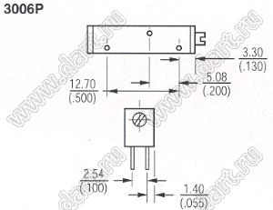 3006P-205 (2M0) резистор подстроечный многооборотный; R=2МОм
