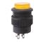 R16-503BD-Y Non Lock переключатель с подсветкой; без фиксации; черный корпус; желтый толкатель; U=250В; I max=3А