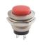 R13-507AM кнопка без фиксации, нормально разомкнутая, красная, металический корпус