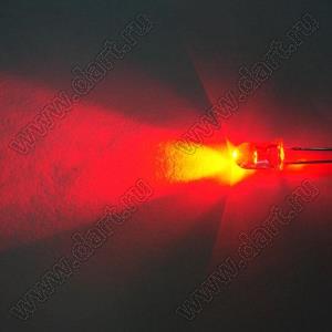 DY-5R4SSC3-D (DY-5034R1C-DSDB) светодиод круглый 5 мм; красный; 625нм; корпус прозрачный; 2,1...2,3V; 5000...6000мКд; 35...40°