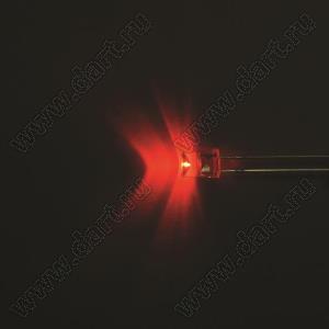 BL-UE703/1F3-22 (BIN-2) светодиод цилиндрический 5,0x6,8 мм с внутренним конусом; красный; 620...625нм; корпус прозрачный; 1,8...2,0V; 50...80мКд; 180°