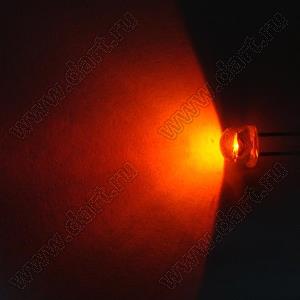 BL-AM568F3-04 (BIN-1) светодиод круглый 4,8x5,0 мм; оранжевый; 610...615нм; корпус прозрачный; 1,8...2,0V; 300...400мКд; 95°