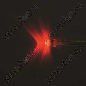 BL-UE703/1F3-19 (BIN-2) светодиод цилиндрический 5,0x6,8 мм с внутренним конусом; красный; 620...625нм; корпус прозрачный; 1,8...2,0V; 150...250мКд; 180°