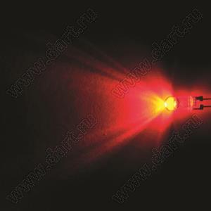 BL-UE525B23-22-84 (BIN-1) светодиод круглый 5 мм; красный; 620...625нм; корпус прозрачный; 1,9...2,1V; 2000...4000мКд; 75°