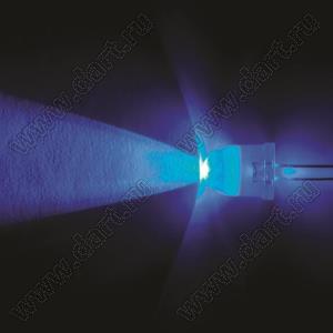 BL-UB810B3-102 (BIN-2) светодиод круглый 10 мм; синий; 465...470нм; корпус прозрачный; 2,9...3,1V; 8000...10000мКд; 18°