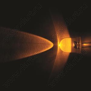 BL-UY810F3-19 (BIN-1) светодиод круглый 10 мм; желтый; 590...593нм; корпус прозрачный; 1,9...2,1V; 6000...8000мКд; 18°