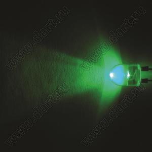 BL-SG820Q3-30-84 (BIN-2) светодиод круглый 10x13 мм 3-х кристалльный; зеленый; 520...525нм; корпус прозрачный; 3,1...3,3V; 11000...13000мКд; 35°