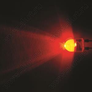 BL-UE820Q3-19-84 (BIN-3) светодиод круглый 10x13 мм 3-х кристалльный; красный; 620...625нм; корпус прозрачный; 2,3...2,5V; 6000...8000мКд; 18°