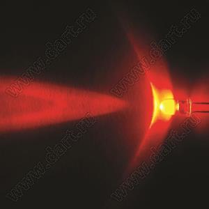 BL-UE503F3-21 (BIN-3) светодиод круглый 5 мм; красный; 625...630нм; корпус прозрачный; 1,9...2,1V; 9000...11000мКд; 15°