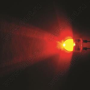 BL-UE820Q3-19-84 (BIN-5) светодиод круглый 10x13 мм 3-х кристалльный; красный; 620...625нм; корпус прозрачный; 2,3...2,5V; 6000...8000мКд; 18°