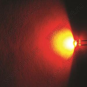 BL-UE568F3-19 (BIN-1) светодиод круглый 4,8x5,0 мм; красный; 620...625нм; корпус прозрачный; 1,9...2,1V; 400...500мКд; 95°