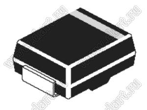 RS1GB (SMB/DO-214AA) диод быстровосстанавливающийся 400V / 1A / 150нс для поверхностного (SMD) монтажа  в корпусе SMB/DO-214AA