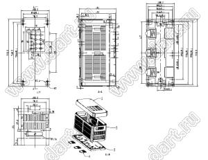 Case 22-89A промышленный управляющий корпус (комплект с двумя клеммными колодками) 240x100x131 мм
