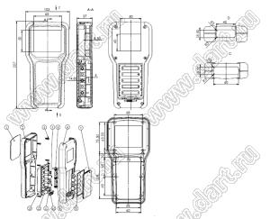 Case 21-147D корпус переносной 207x103x37 мм; пластик ABS