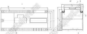 Case 22-12 промышленный управляющий корпус (комплект с двумя клеммными колодками) 250x80x100 мм