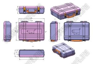 Case 45-6 ящик переносной для приборов 423x336x126 мм